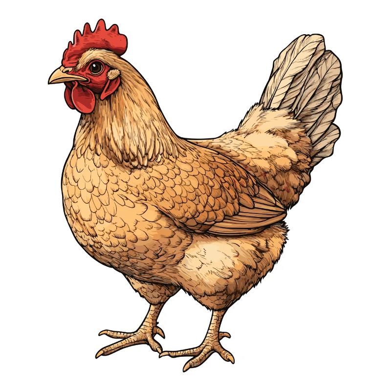 Goldene Henne Illustration