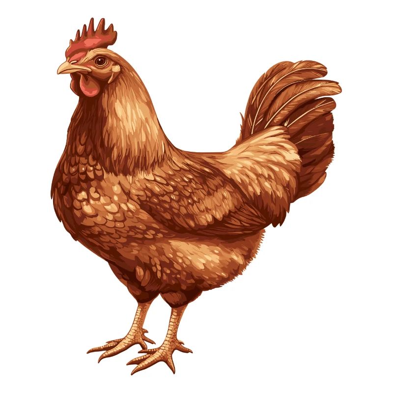 Braunes Huhn Illustration