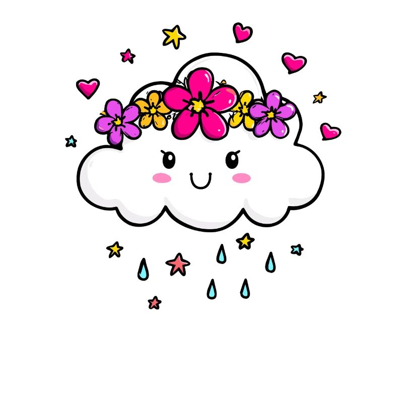 Wolke mit Blumenkrone