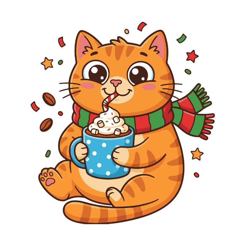 Kuschelkätzchen Winterkaffee mit Sahne