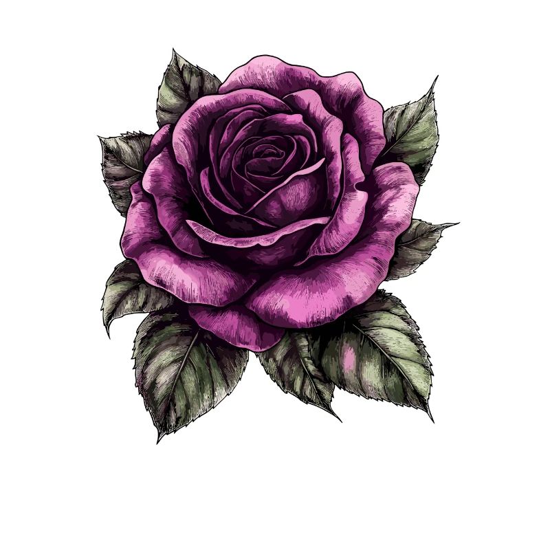 Purpurrose auf schwarzem Hintergrund