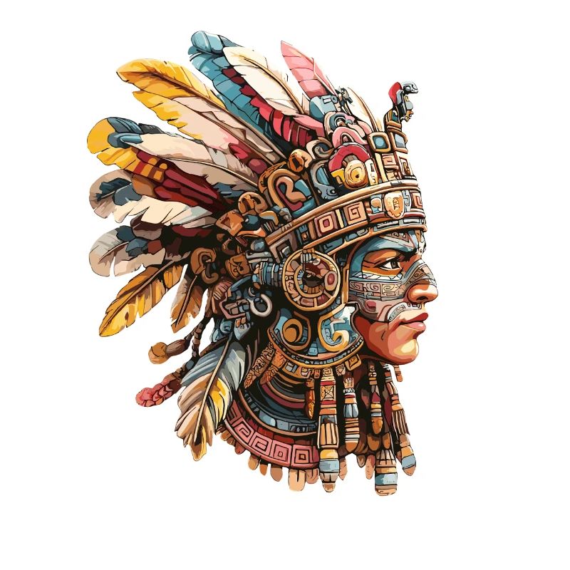 Aztekischer Federschmuck Kopfbedeckung