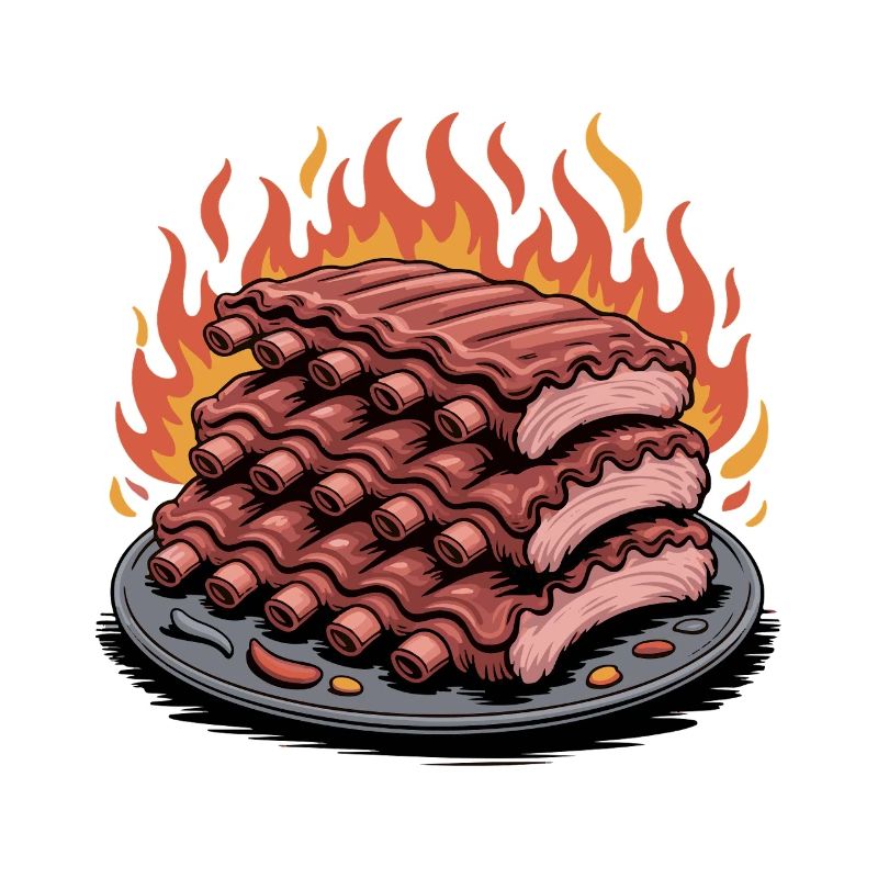 Feuergegrillte Rippchen Platte