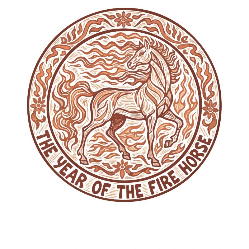 Das Jahr des Feuerpferd-Designs