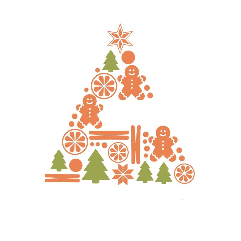 Merry Christmas Gingerbread Tree Christmas Tree