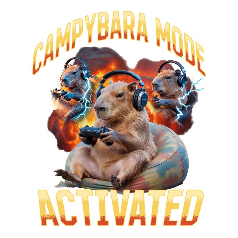 Funny Gaming Gamer Capybara