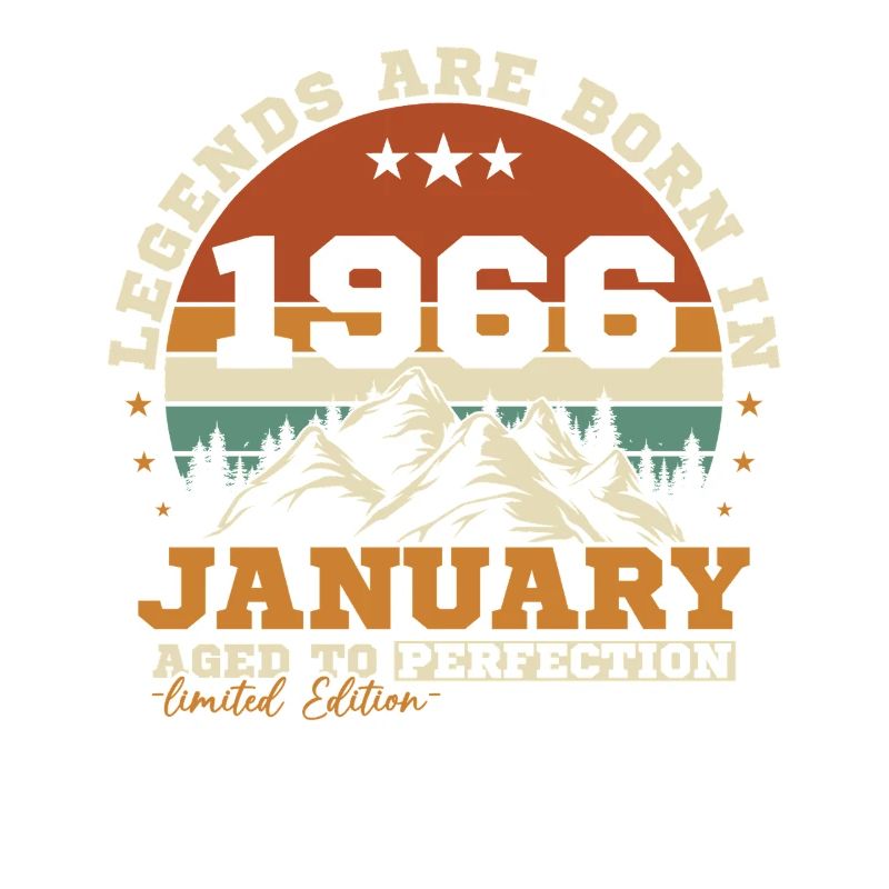Januar 1966 Vintage-Retro-Geburtstagsgeschenk