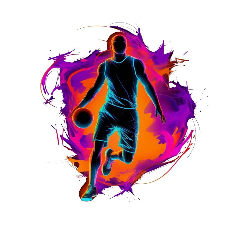 Basketballspieler Retro Look