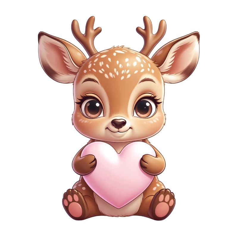 Kleines Rehkitz mit Herz