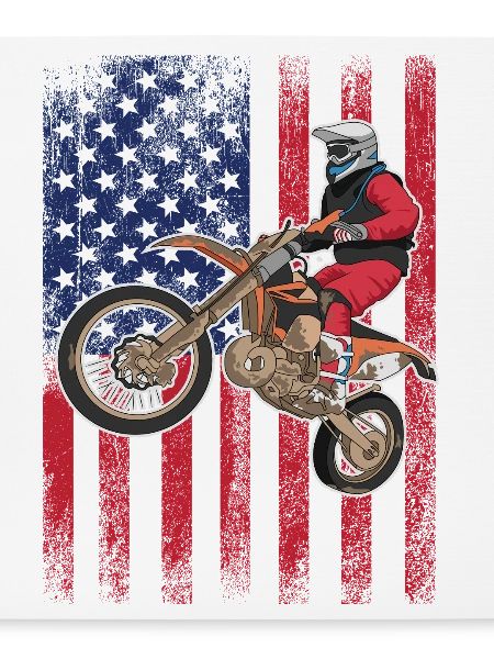 Dirt Biking USA-Flagge