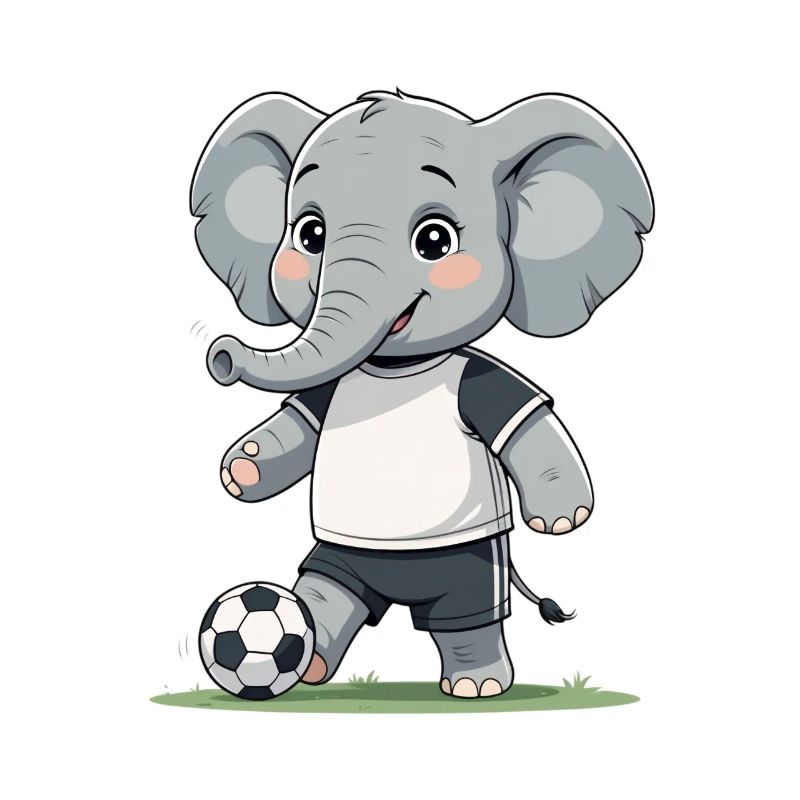 Elefant Fußballkicker