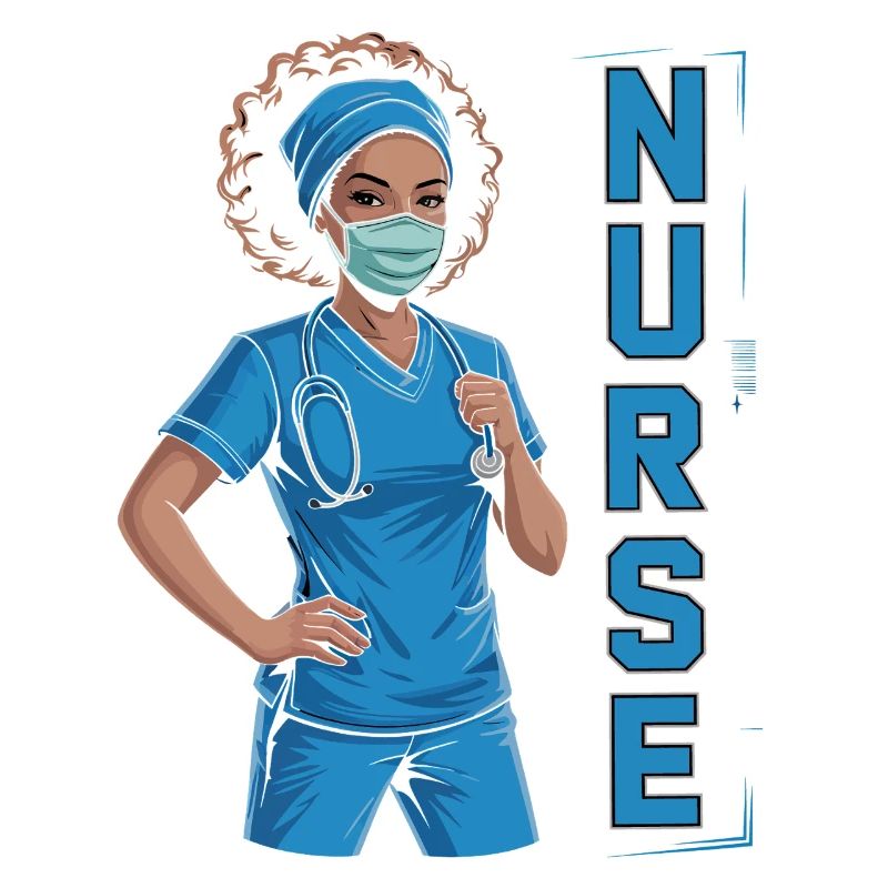 Blaue Pflegerin Power