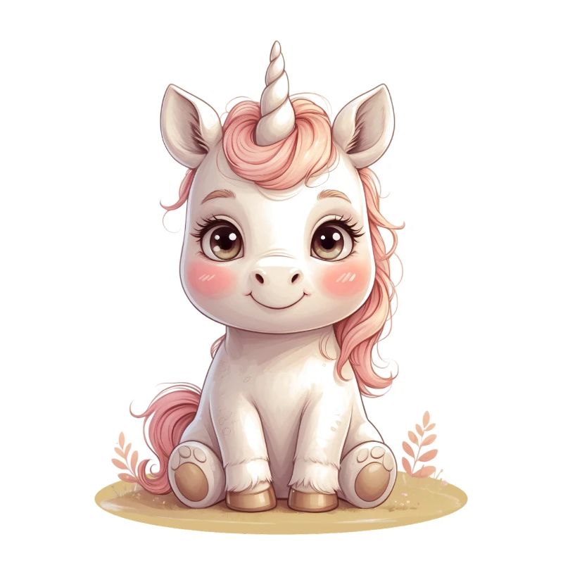 Zuckersüßes Einhornbaby Illustration
