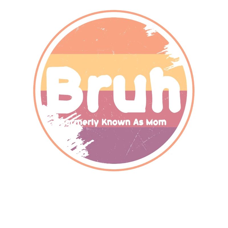 Bruh Retro Mom Logo