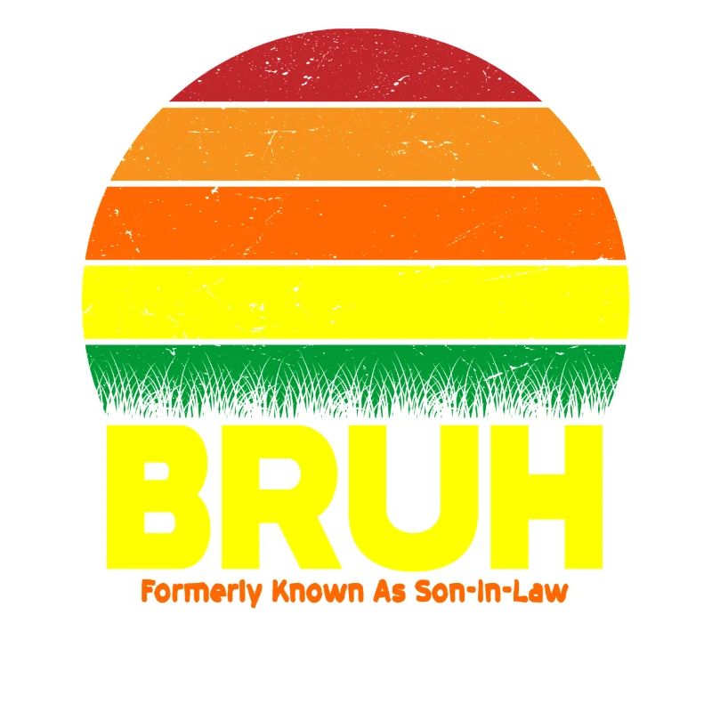 Bruh Retro Sunset Logo