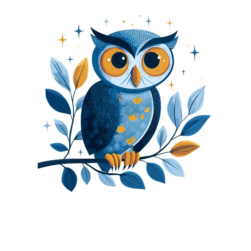 Blaue Eule Sternenwelt