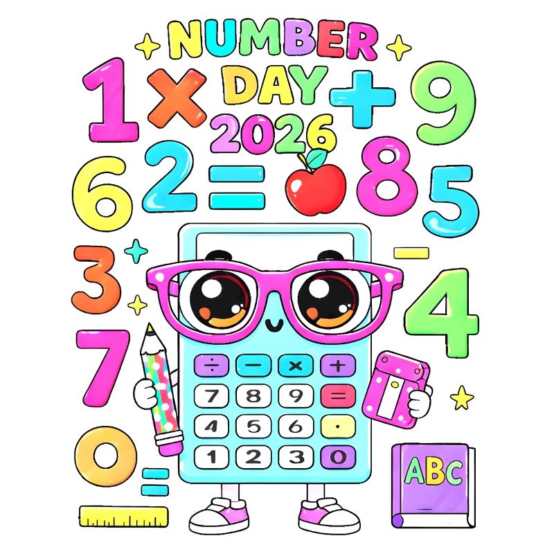 Kawaii-Taschenrechner Klassenzimmerthema