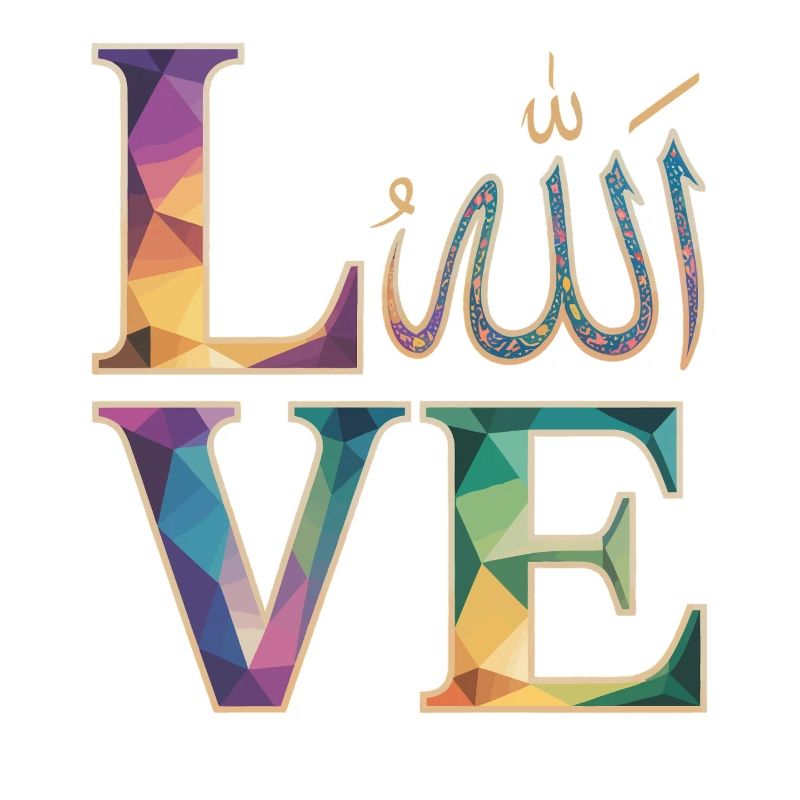 Allah Love Mosaic Geometrickunst