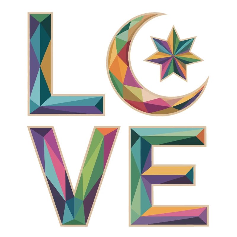 Geometrisches LOVE Motiv