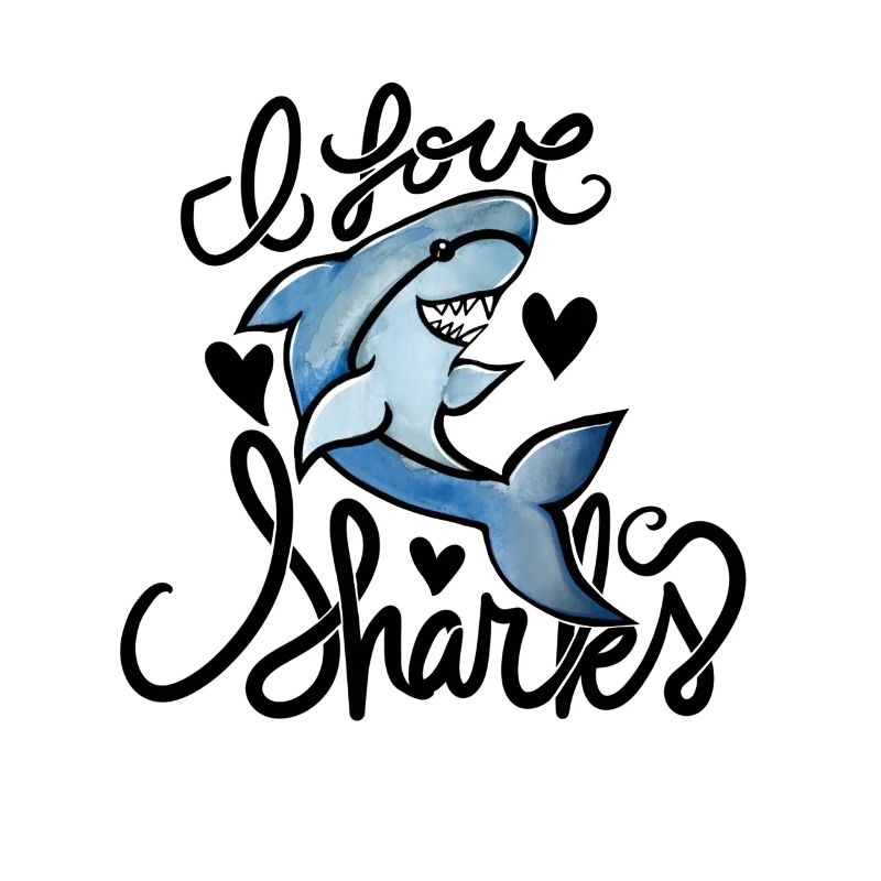 Azure Shark Silhouette