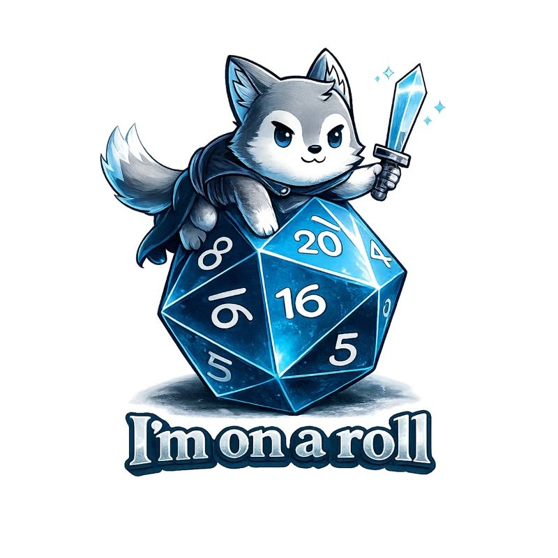 I'm on a Roll – Role-Playing Game Dice Wolf