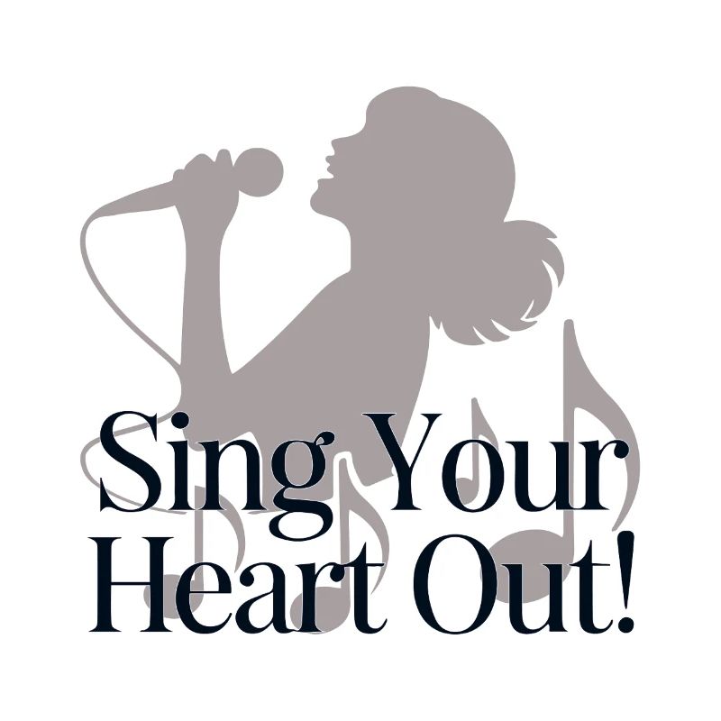 Sing dein Herzens-Aus Silhouette