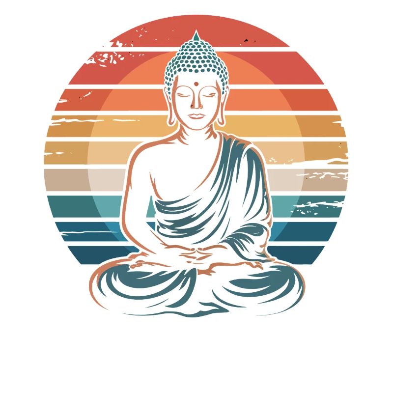 Buddha Sunset Retro