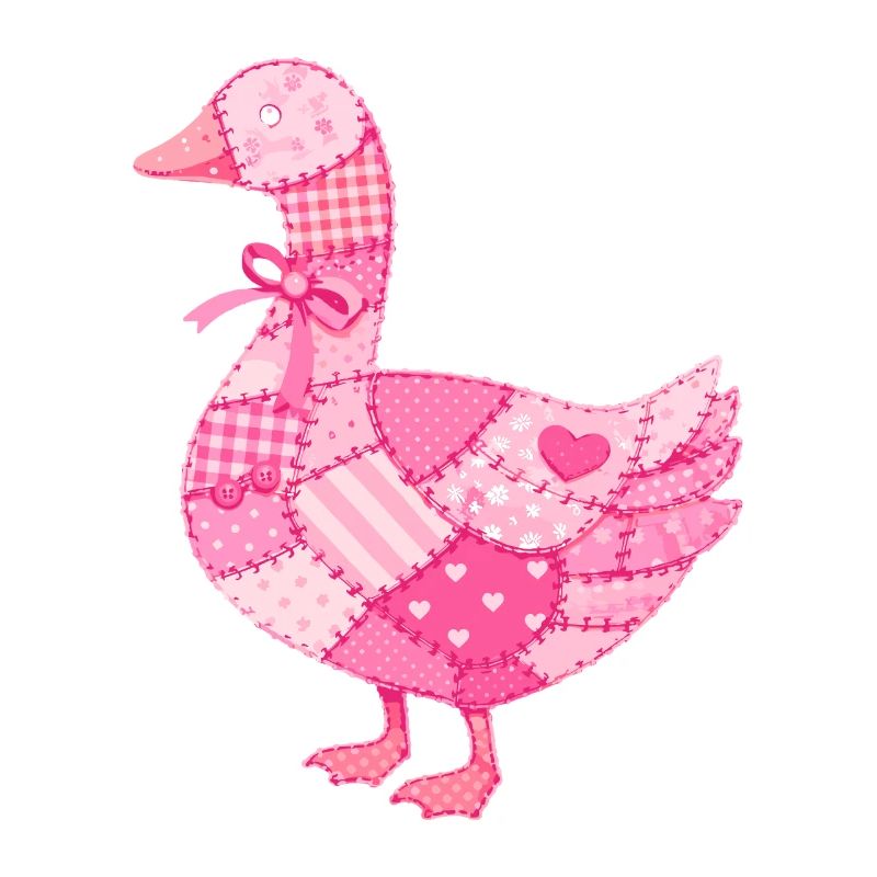 Patchwork Ente Rosa