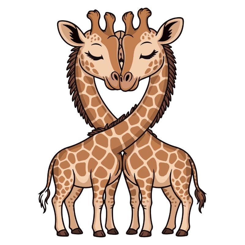 VERLIEBTE PAARE GIRAFFEN HERZ