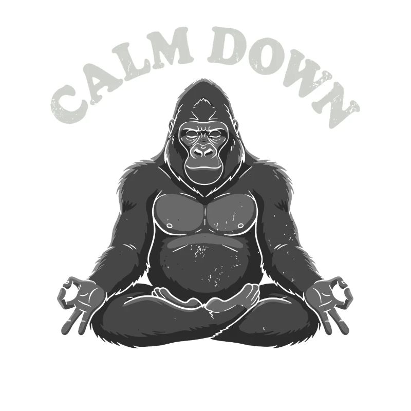 Pose de méditation Calm Gorila