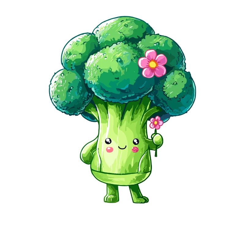 Brokkoli mit Blume