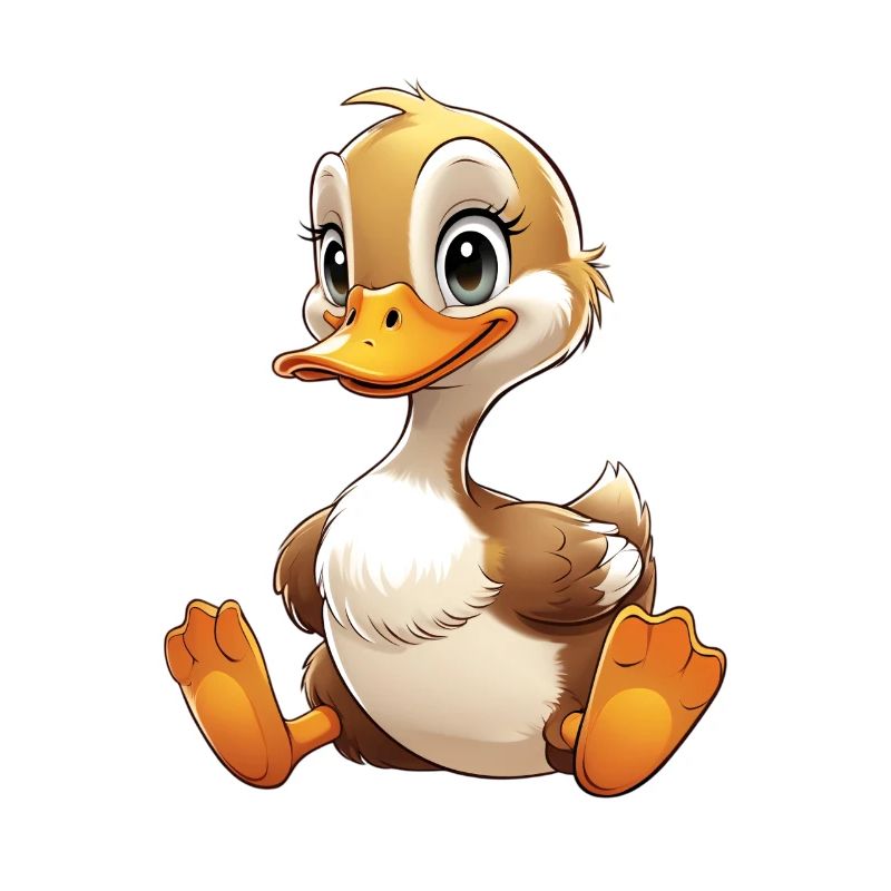 Niedliche Enten-Comicfigur
