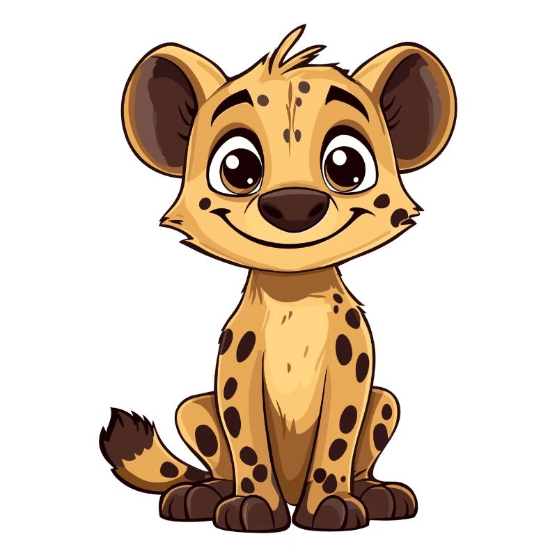 Kuschelhya Hyänenjunge Cartoon