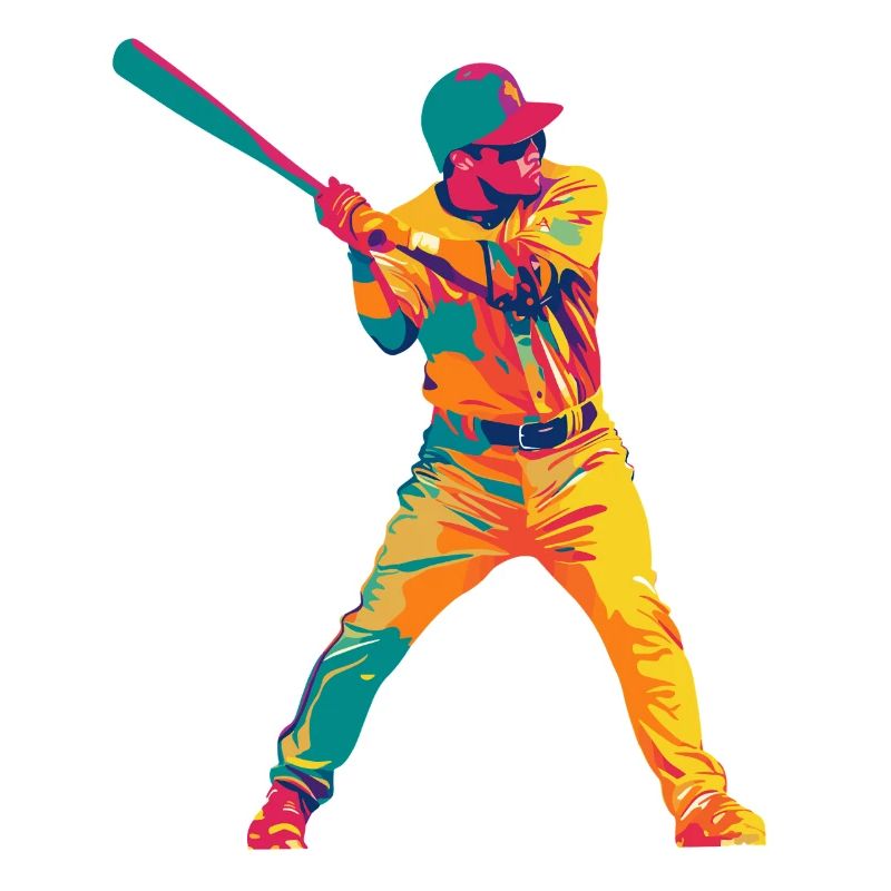 Pop-Art Baseball-Schwung