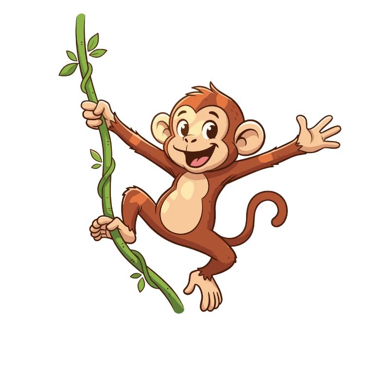 Affe Lianen-Springen