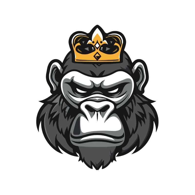 Gorilla Kopf Krone