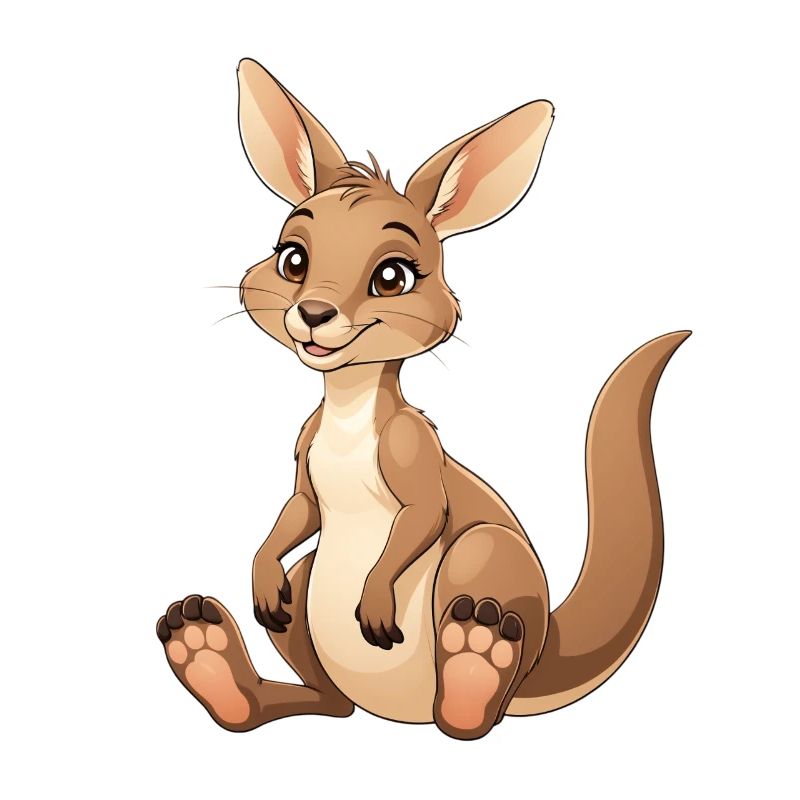 Kuscheliges Känguru Cartoon