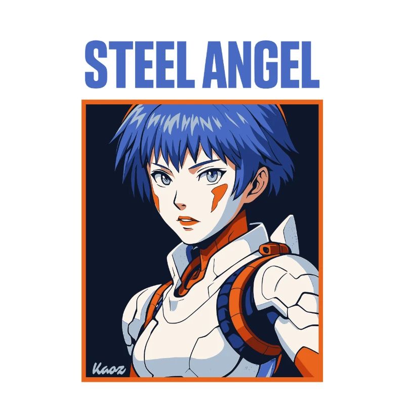 Stahl Engel Kriegerin Illustration