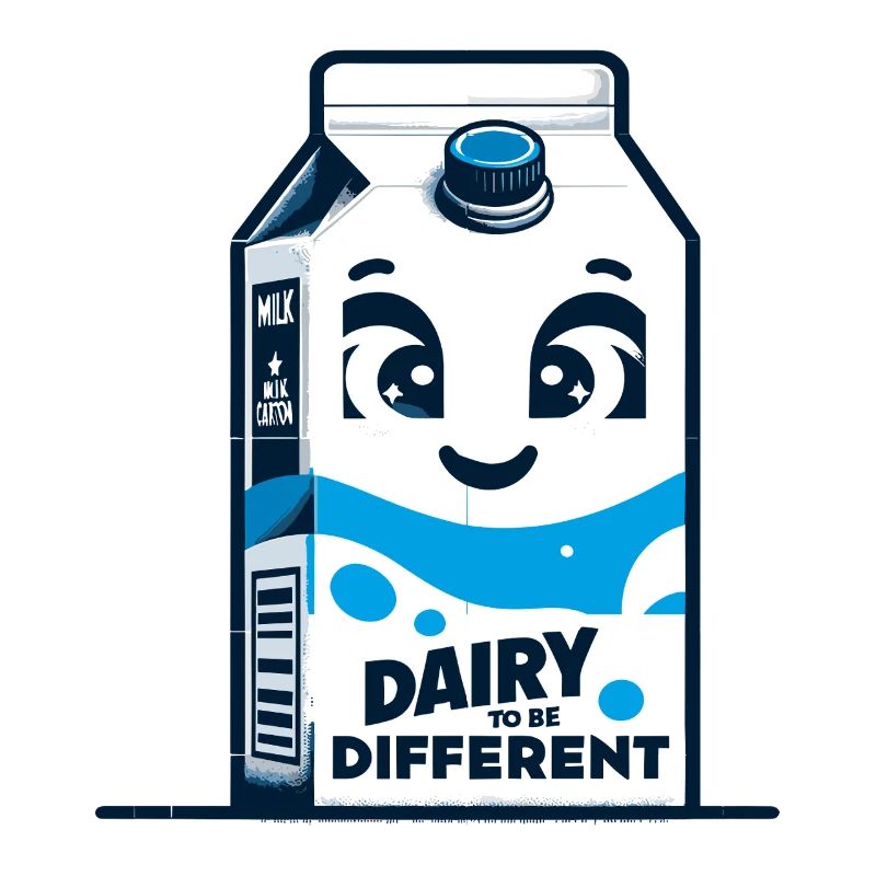 Milchkarton Gesicht – Anders Sein