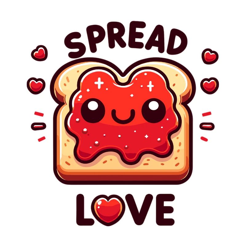 Spread Love Toast Herzchen