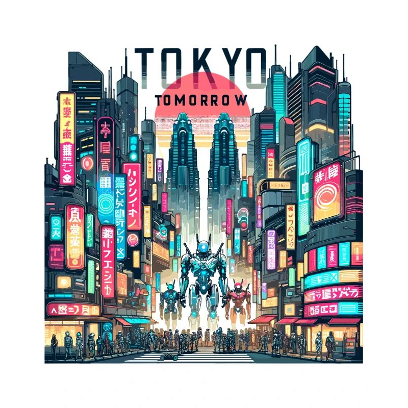 Tokio Neonrobotik Morgen