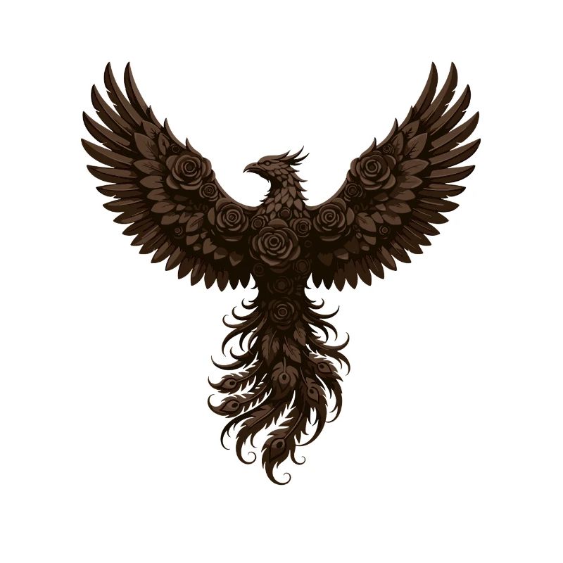 Dunkelbrauner Rosenphönix