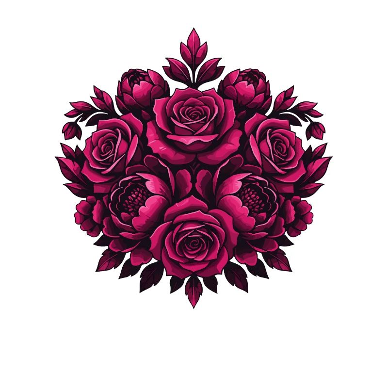 Pinkes Blütenmandala