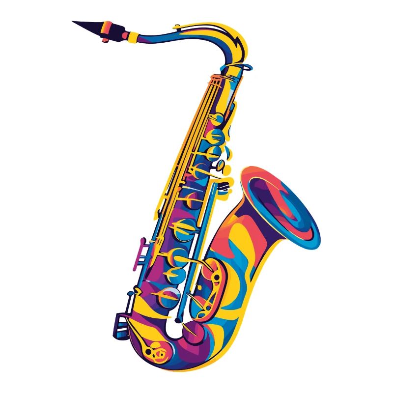 Neon-Saxophon Pop Art