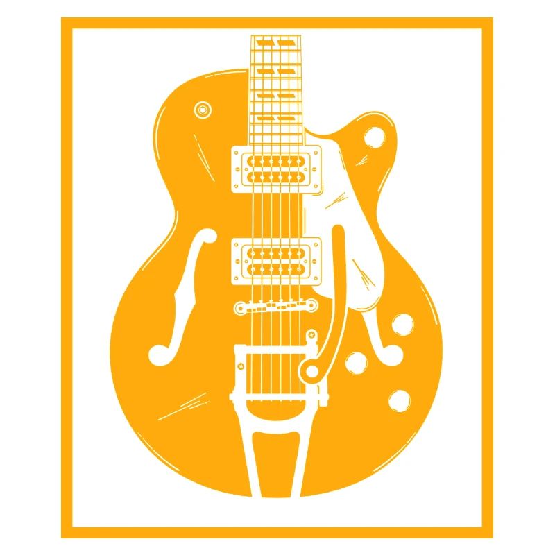 Retro-Gitarren-Silhouette