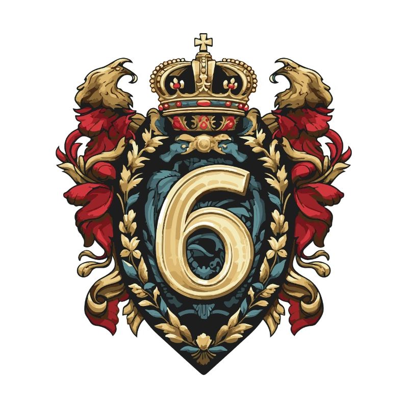 6 Zahl Wappen