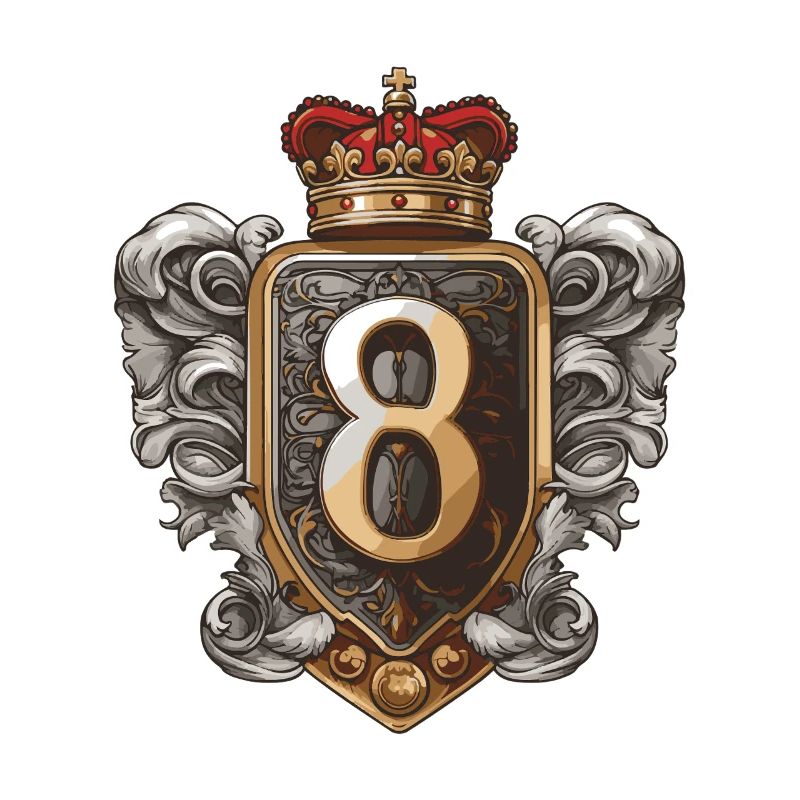 8 Zahl Wappen