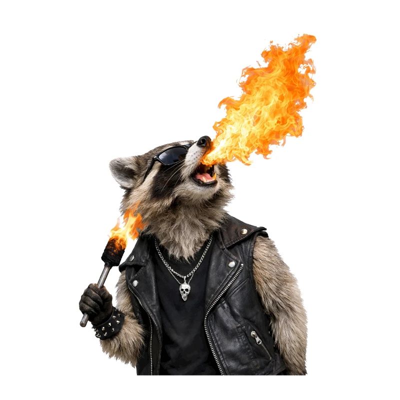 Feuer-Räuber im Lederlook