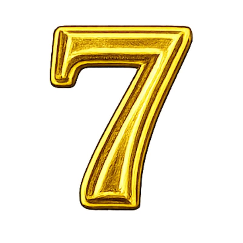 Goldene Sieben Glanzdesign
