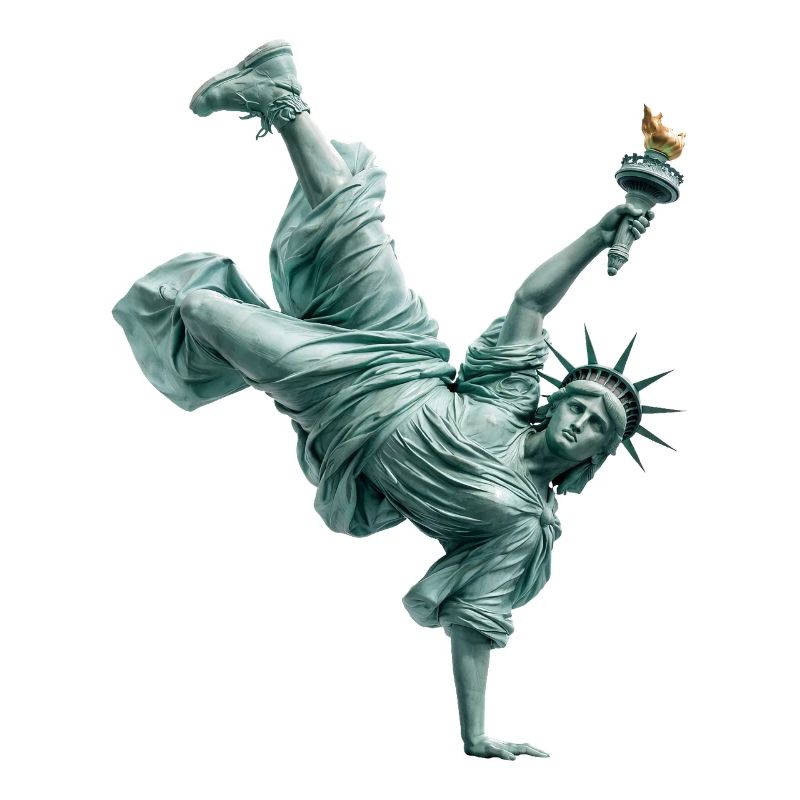 Freiheitsstatue Breakdancing